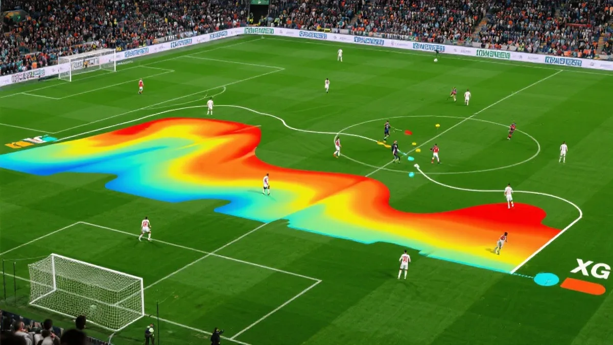 球场上球员数据可视化 xG 热图 与 赔率对照
